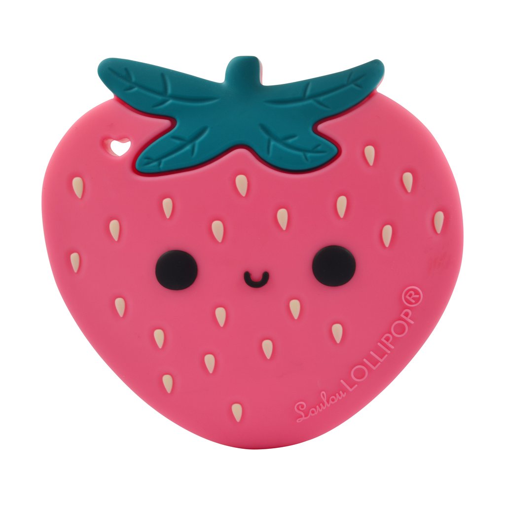 Strawberry Silicone Teether Single