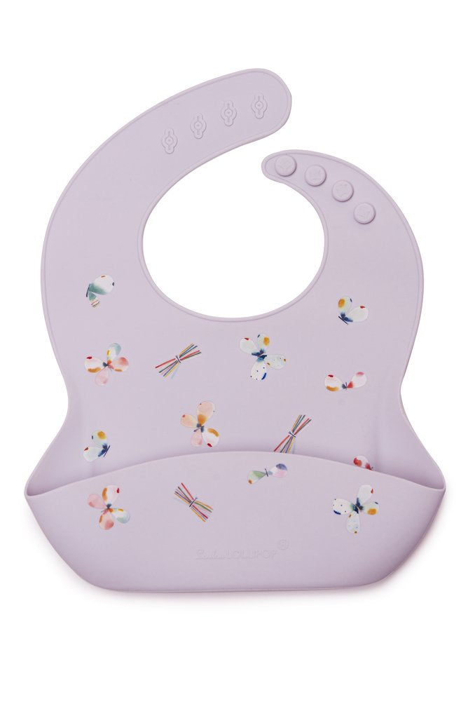 Silicone Bib Printed - Butterfly