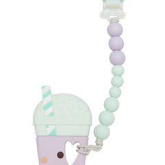 Taro Bubble Tea Silicone Teether Gem Set - Lilac Mint