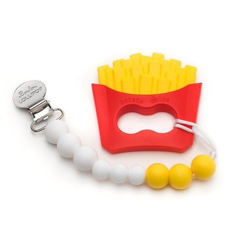 French Fries Silicone Teether Holder Set