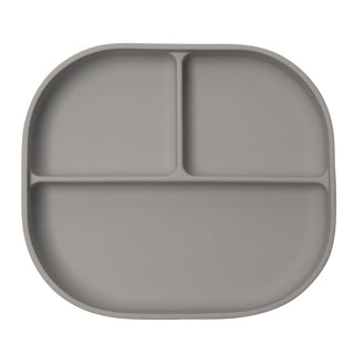 Divided Plate With Lid - Silver Grey