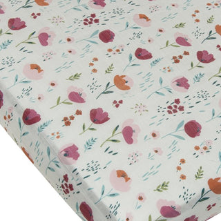 Fitted Muslin Crib Sheet - Rosey Bloom