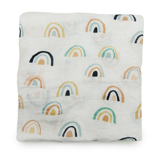 Muslin Swaddle - Neutral Rainbow