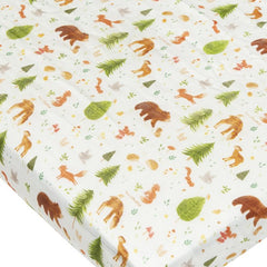 Fitted Muslin Crib Sheet - Forest Friends