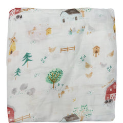 Fitted Muslin Crib Sheet - Farm Animals