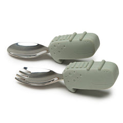 Learning Spoon And Fork Set - Alligator