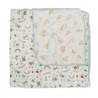 Muslin Quilt Blanket - Llama