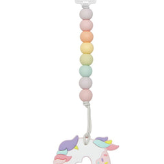 Pink Unicorn Donut Silicone Teether Gem Set  - Cotton Candy