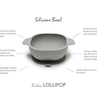 Silicone Snack Bowl - Silver Grey