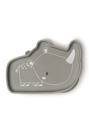 Silicone Suction Snack Plate - Rhino