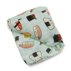 Fitted Muslin Crib Sheet - Sushi