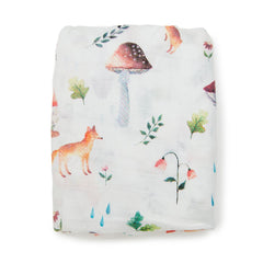 Fitted Muslin Crib Sheet - Woodland Gnome