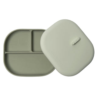Divided Plate With Lid - Sage