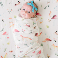 Fitted Muslin Crib Sheet - Woodland Gnome